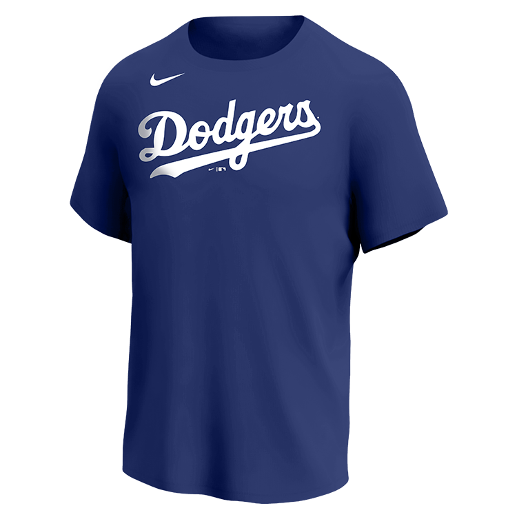 Dodgers MLB Adult League Team Jerseys - Official Nike MLB Wordmark Poly Tees - N223